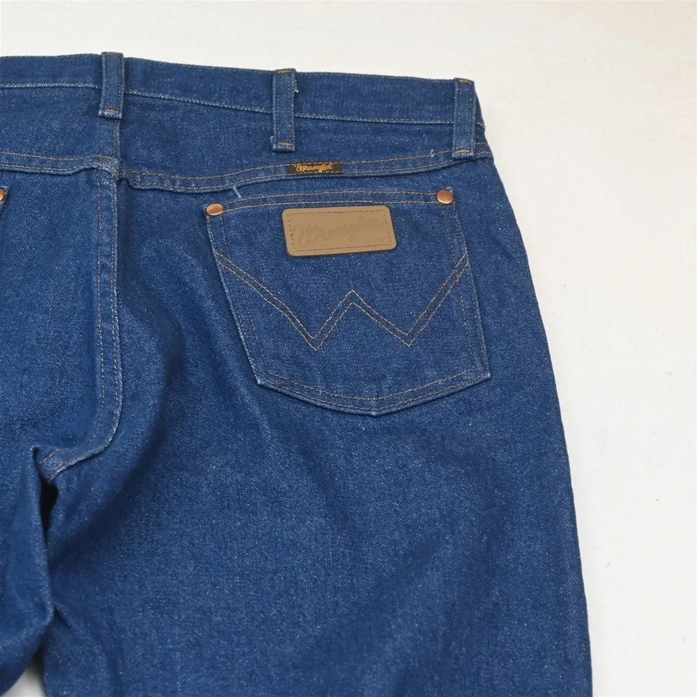 Wrangler 35x32 Dark Denim 13MWZ Cowboy Cut 100% Cotton Mens Jeans